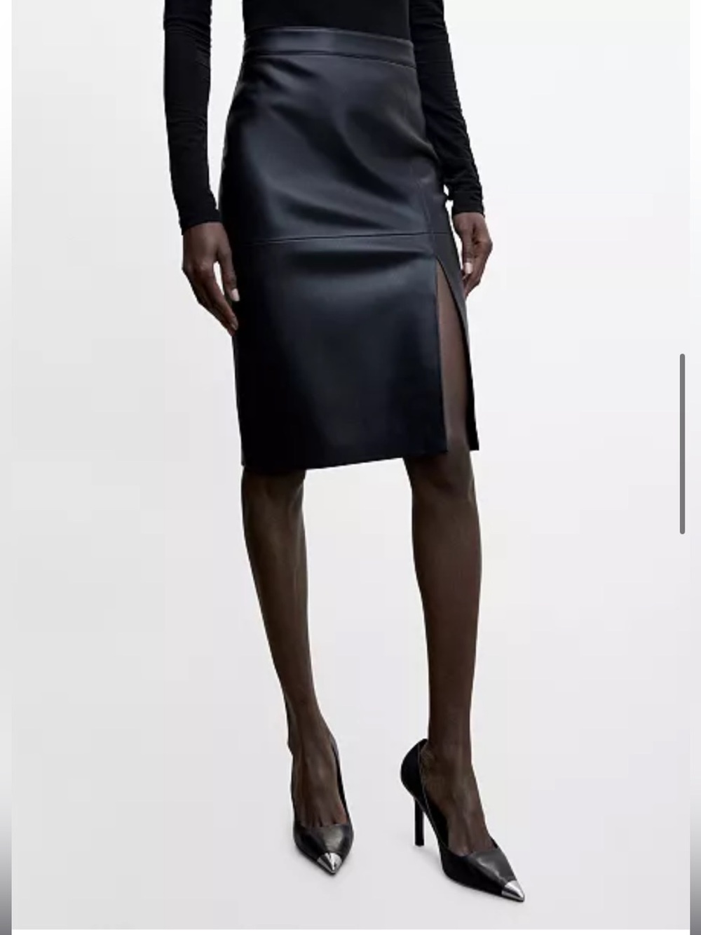 NWT Mango faux leather pencil skirt